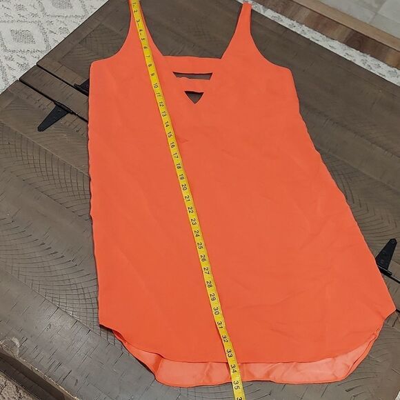 Amanda Uprichard Neon Orange Silk Slip Dress Gown Sz S - Picture 11 of 12
